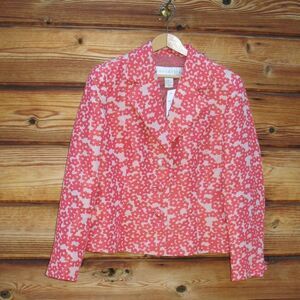 NWT Floral Silk Linen Blend Blazer Jacket